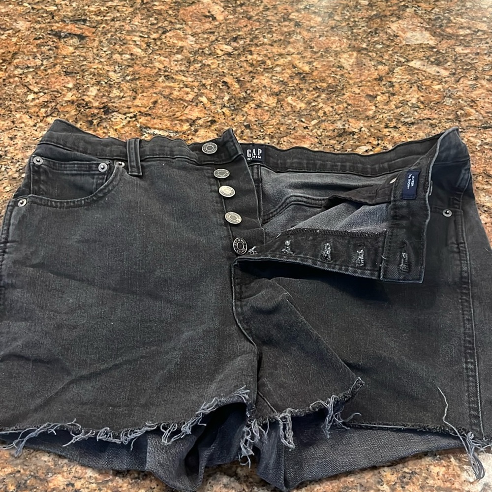 Black Jean shorts